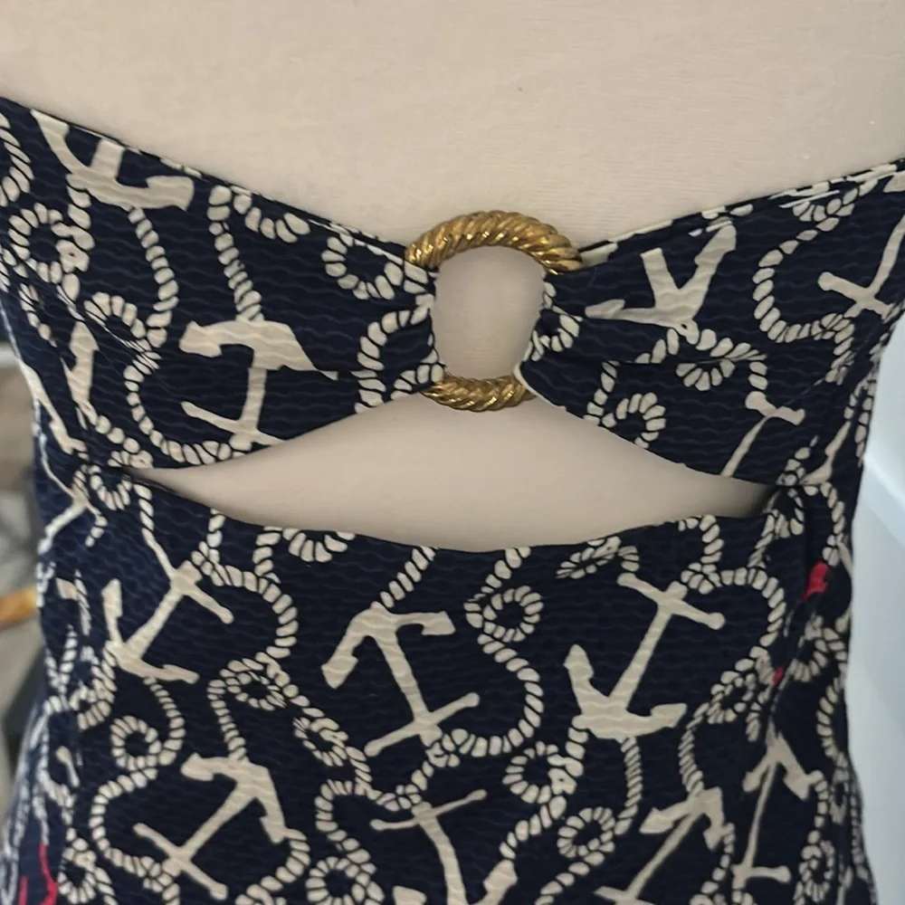 Lilly Pulitzer nautical strapless dress in size 8. Excellent condition - Picture 5 of 9